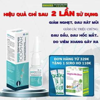 [DATE 2027] Xịt xoang Herbal Nasal Spray ICOPHAR - 20mL - Ngăn ngừa, giảm các triệu chứng viêm xoang, viêm mũi dị ứng