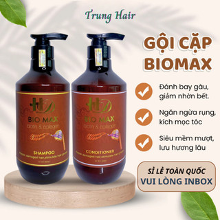 Dầu gội cặp BIOMAX hương nước hoa, sạch gàu, mềm mượt tóc, phục hồi hư tổn 800ml | Trunghair