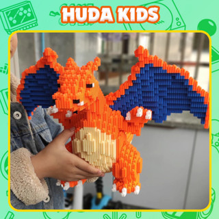 Mô hình đồ chơi lắp ráp rồng lửa Charizard Pokemon nhân vật cỡ lớn HUDA KIDS .