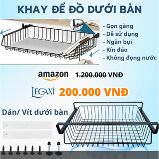  Khay Dưới Bàn Văn Phòng Đa Năng Khay Để Đồ Nhà Bếp Kệ Tủ Tiên Lợi Kín Đáo Gọn Gàng Ngăn Bụi 