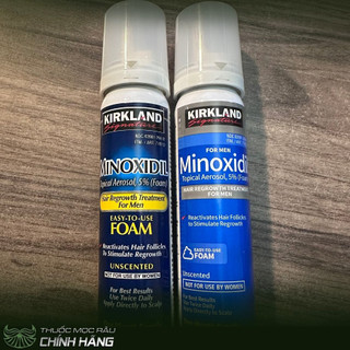 Dung dịch mọc Râu Tóc Kirkland Minoxidil 5% Foam Dạng Bọt USA Mẫu Mới