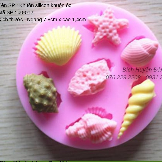 Khuôn silicon - Khuôn Ốc làm rau câu, socola, nến, xà phòng