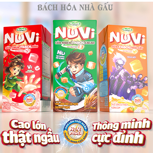 Sữa Thạch Nuvi Jelly hộp 180ml (Lốc 4 hộp)
