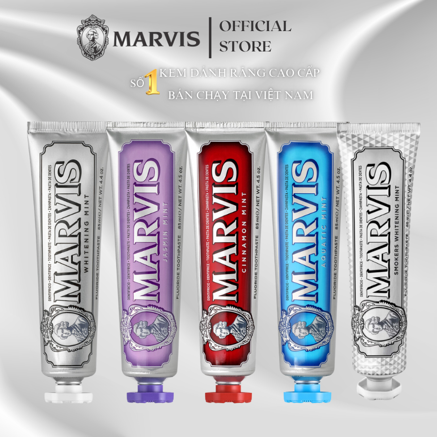 Kem Đánh Răng Ý Marvis Classic Đủ Loại - 6 Hương Vị Cổ Điển 85ml HÀNG CHUẨN CÔNG TY