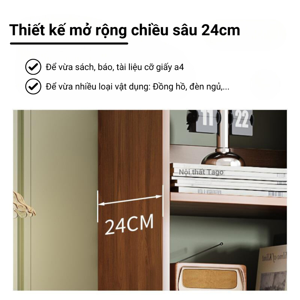 Tủ bắc âu CNC FULL HẬU, kệ sách để sàn đa năng, tủ sách có ngăn kéo tiện lợi chất liệu gỗ chống mối mọt MDF TAGO | BigBuy360 - bigbuy360.vn