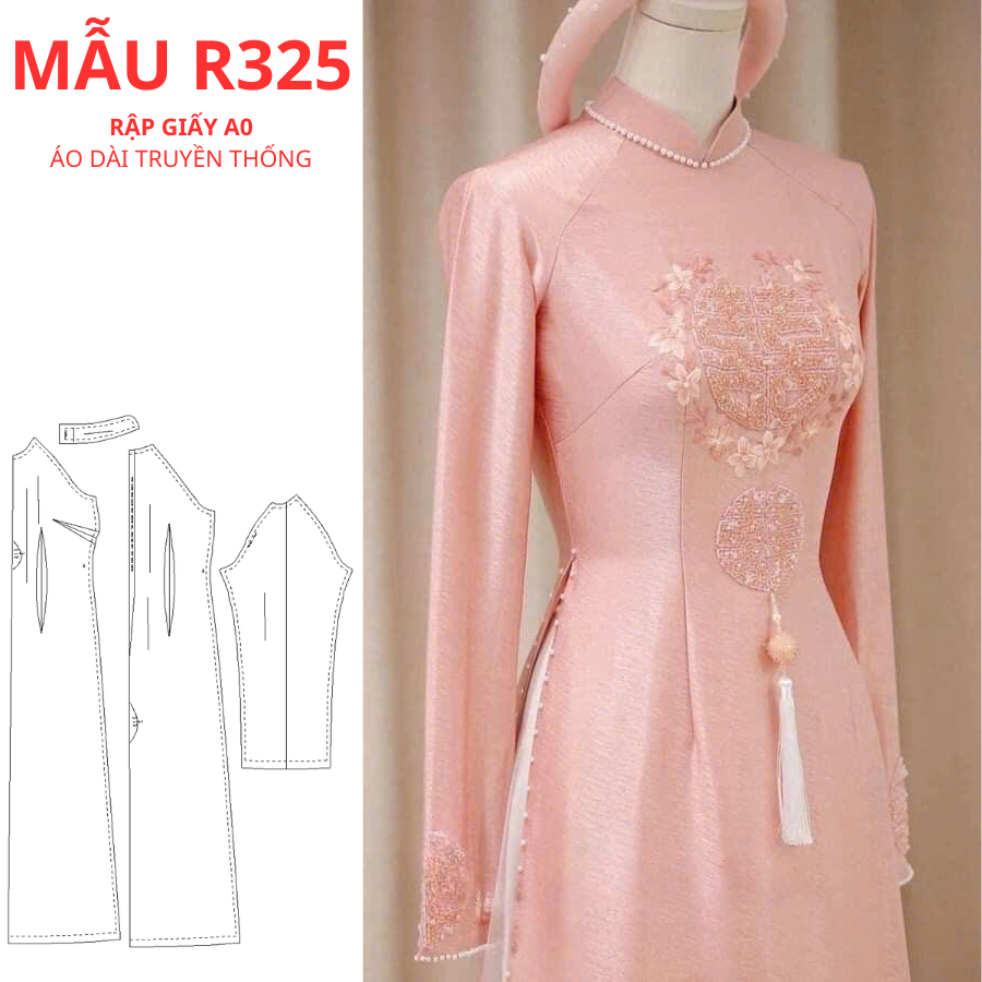 RẬP GIẤY A0 ÁO DÀI TRUYỀN THỐNG-R325