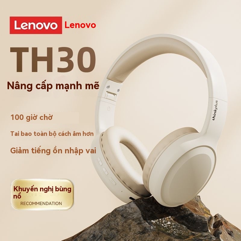 Tai nghe Bluetooth Lenovo TH30 Tai nghe không dây Chơi game Độ trễ thấp Âm nhạc Giảm tiếng ồn Cảm ứn