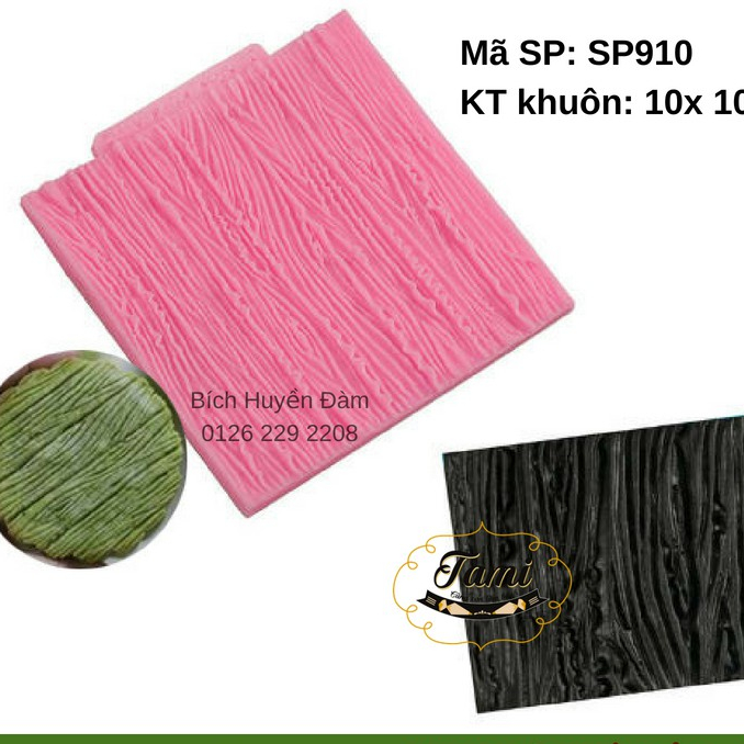 KHUÔN SILICON VÂN GỖ SP910