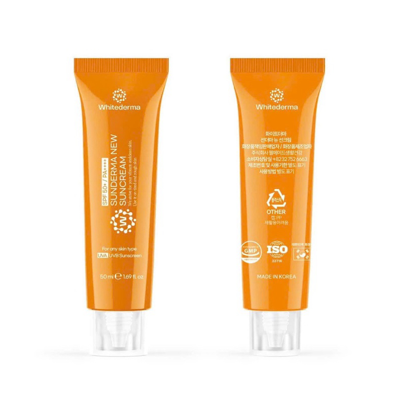 [ Chính hãng ]  Kem chống nắng Whitederma Sunderma New Suncream SPF 50+ (50ml) - giúp da đều màu, tr
