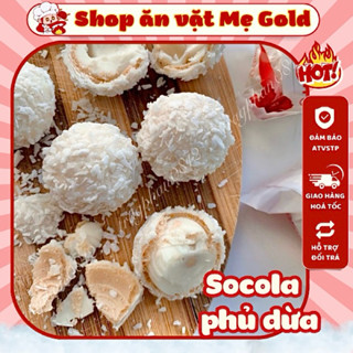 Kẹo socola trắng hạnh nhân bọc dừa, bánh phủ dừa nhân sữa chua đậu phộng, bánh kem sữa dừa