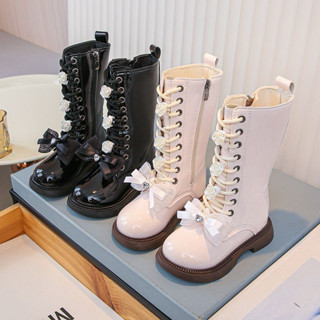 Giày Boot Đùi Bóng Gắn Phụ Kiện Xinh Xắn Cho Bé (có lót lông nhung-shop chụp ở cuối)