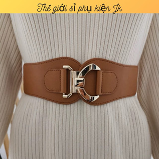 Thắt Lưng Nữ Bản To Phối Chun Co Giãn Cá Tính(128pu)