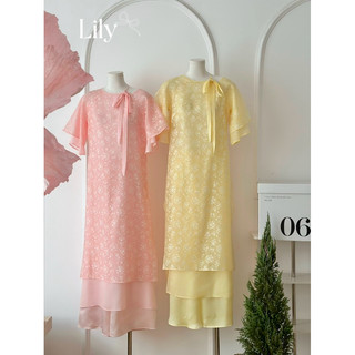 Set áo dài cách tân gấm hoa Lily