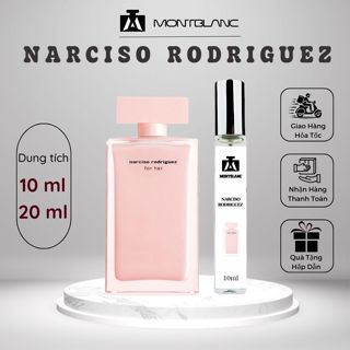  Nước hoa nữ Narciso Nar Hồng   Rodriguez Trắng chai chiết 10ml hương Quyến rũ thanh lịch nữ tính 