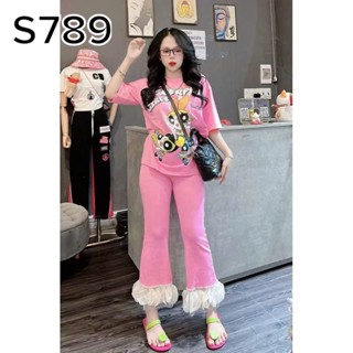 S789 SET BIGSIZE 2 MÓN ÁO THUN + QUẦN LOE ( TÁO ĐỎ BIGSIZE 55-90KG )🍎🍎🍎