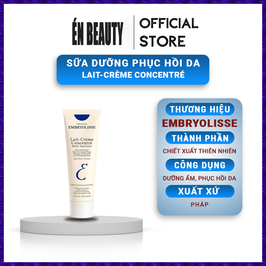 Sữa Dưỡng Ẩm Siêu Phục Hồi Da Embryolisse Lait-Crème Concentré Hỗ Trợ Cấp Ẩm Giúp Da Căng Bóng, Mềm 