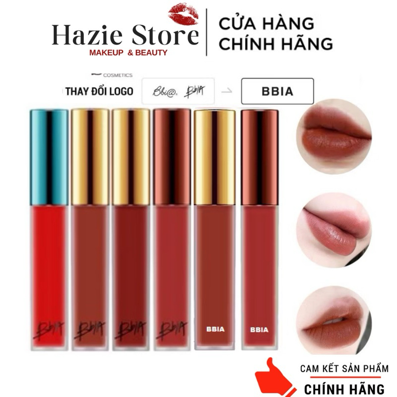  Son Kem Lỳ Bbia Last Velvet Lip Tint Full màu 21 22 23 24 25 36 38 39 