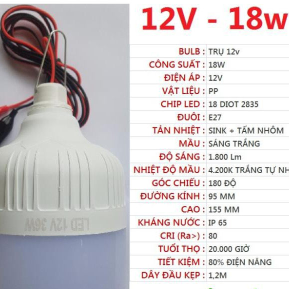 Bóng đèn trụ 12v đủ watt