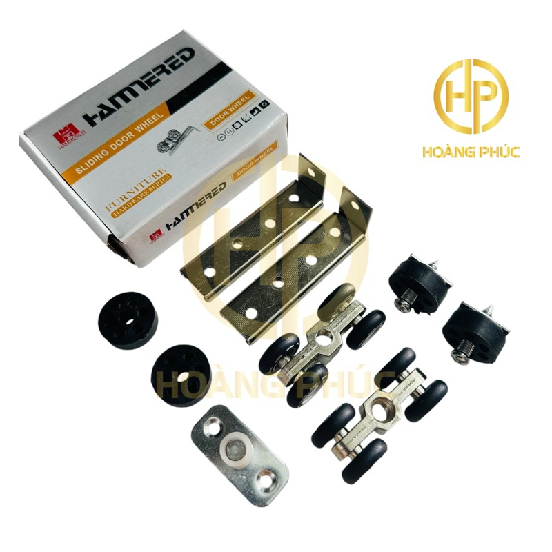 Bộ bánh xe treo cửa lùa treo không kén ray HMR/KEER