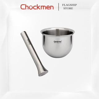 Chày Cối CHOCKMEN Inox 18/10 Dụng Cụ Giã Tỏi Gừng Gia Vị Chày Cối Inox Nghiền Các Loại Hạt Nhà Bếp