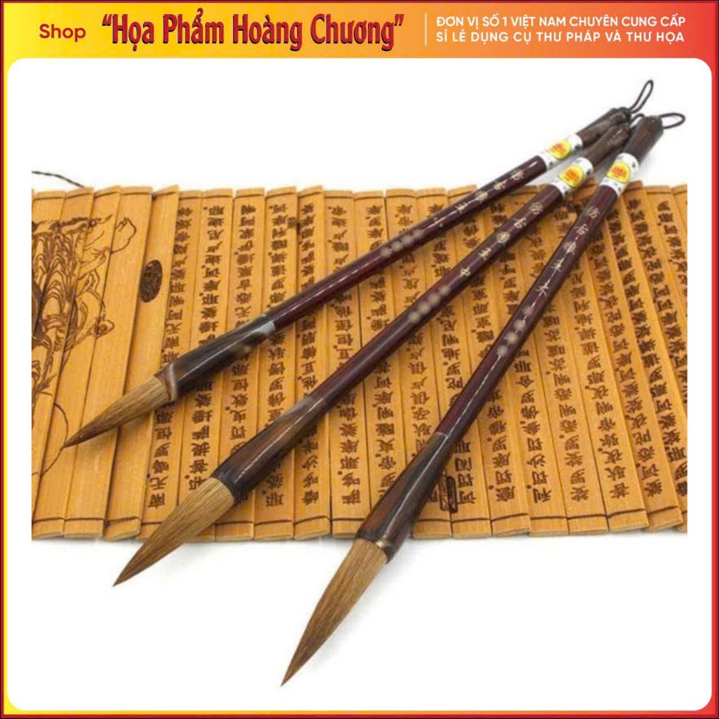 bộ 3 Bút lông viết thư pháp nhất phẩm lang hào lông sói