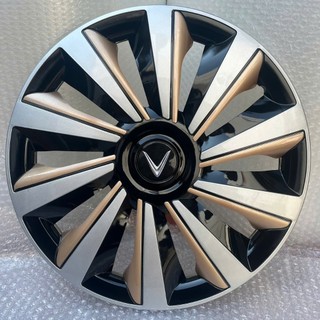 Bộ 4 ốp lazang xe điện VF3 mã 08 vàng tặng logo V - chup mâm xe điện vinfast VF3