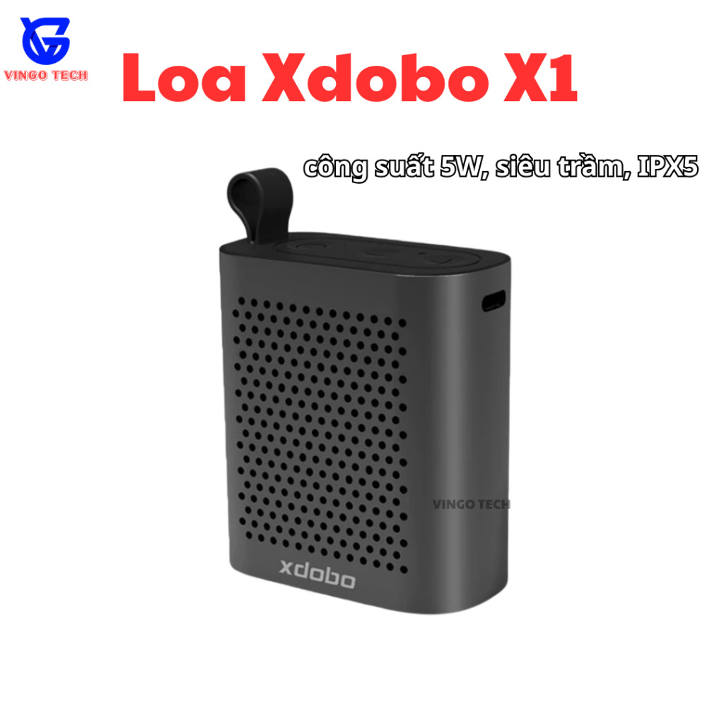 Loa bluetooth Xdobo X1 công suất 5W siêu trầm, chống thấm nước IPX5, nhỏ gọn, tiện dụng mang theo du