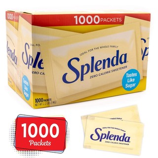 Nguyên Hộp 1000 Gói Đường SPLENDA Zero Calorie Granulated Sweetener của Mỹ cho người ăn kiêng, bệnh tiểu đường, DAS