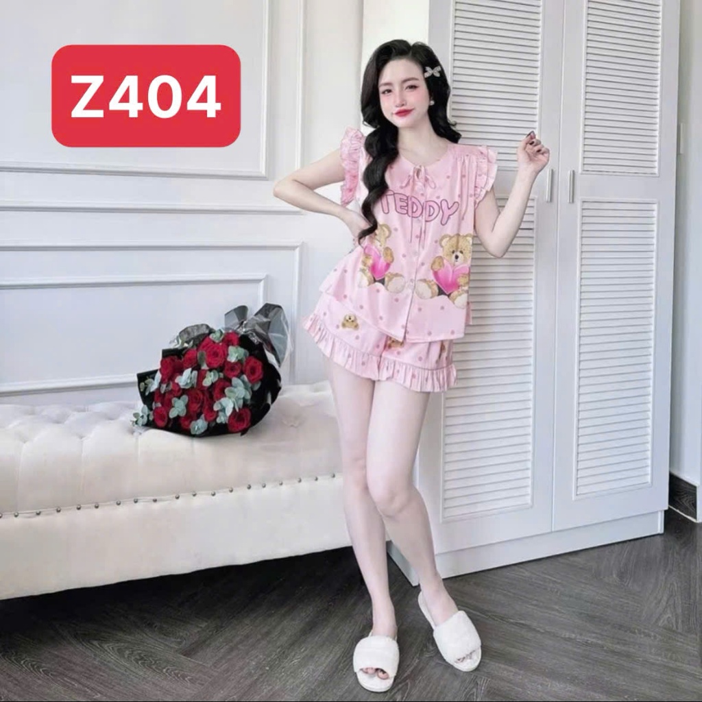 Pijama Cộc Tay Quần Ngắn Z4 Kim Thanh - Lụa Latin Short Bông Mặc Nhà Sang Trọng Size 40-72kg | BigBuy360 - bigbuy360.vn