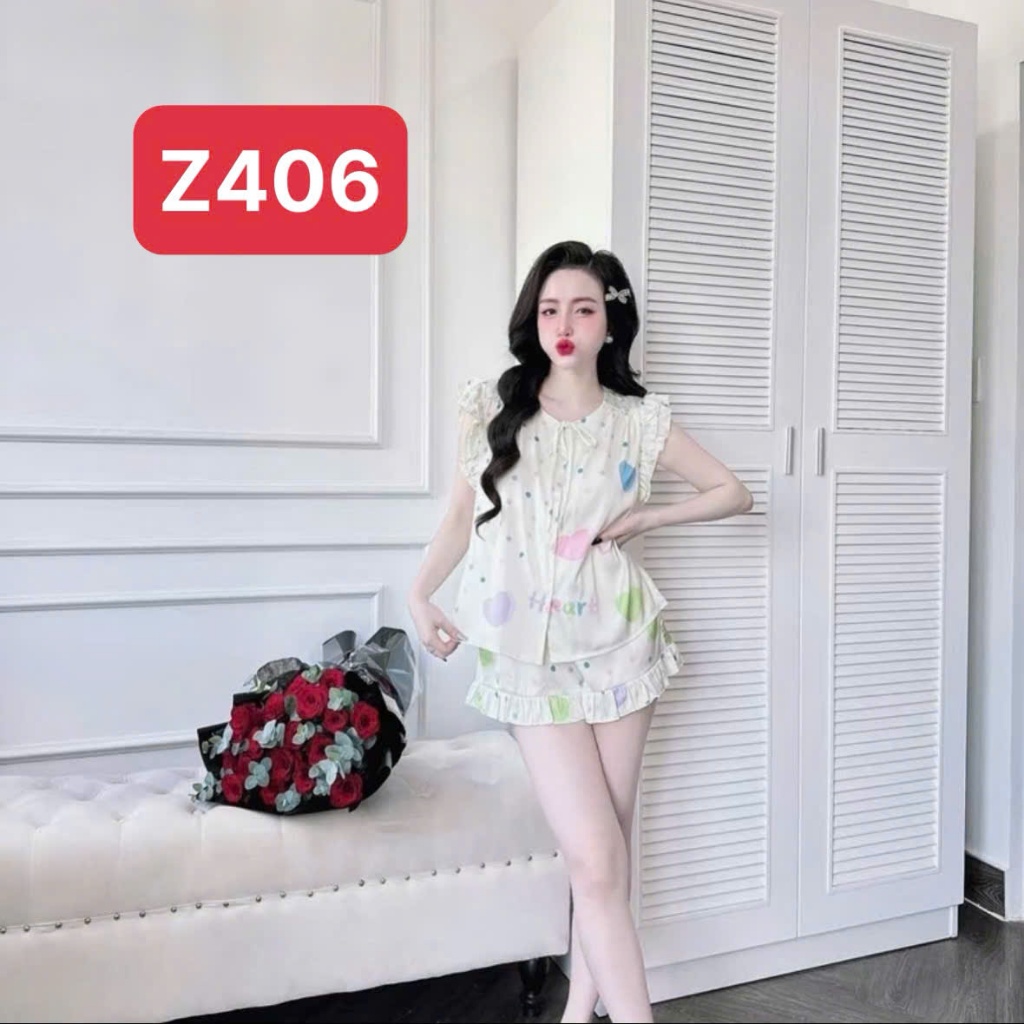 Pijama Cộc Tay Quần Ngắn Z4 Kim Thanh - Lụa Latin Short Bông Mặc Nhà Sang Trọng Size 40-72kg | BigBuy360 - bigbuy360.vn