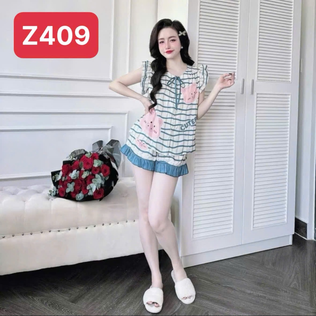 Pijama Cộc Tay Quần Ngắn Z4 Kim Thanh - Lụa Latin Short Bông Mặc Nhà Sang Trọng Size 40-72kg | BigBuy360 - bigbuy360.vn