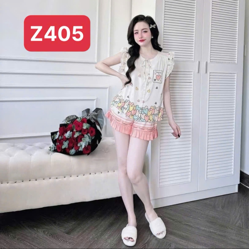 Pijama Cộc Tay Quần Ngắn Z4 Kim Thanh - Lụa Latin Short Bông Mặc Nhà Sang Trọng Size 40-72kg | BigBuy360 - bigbuy360.vn