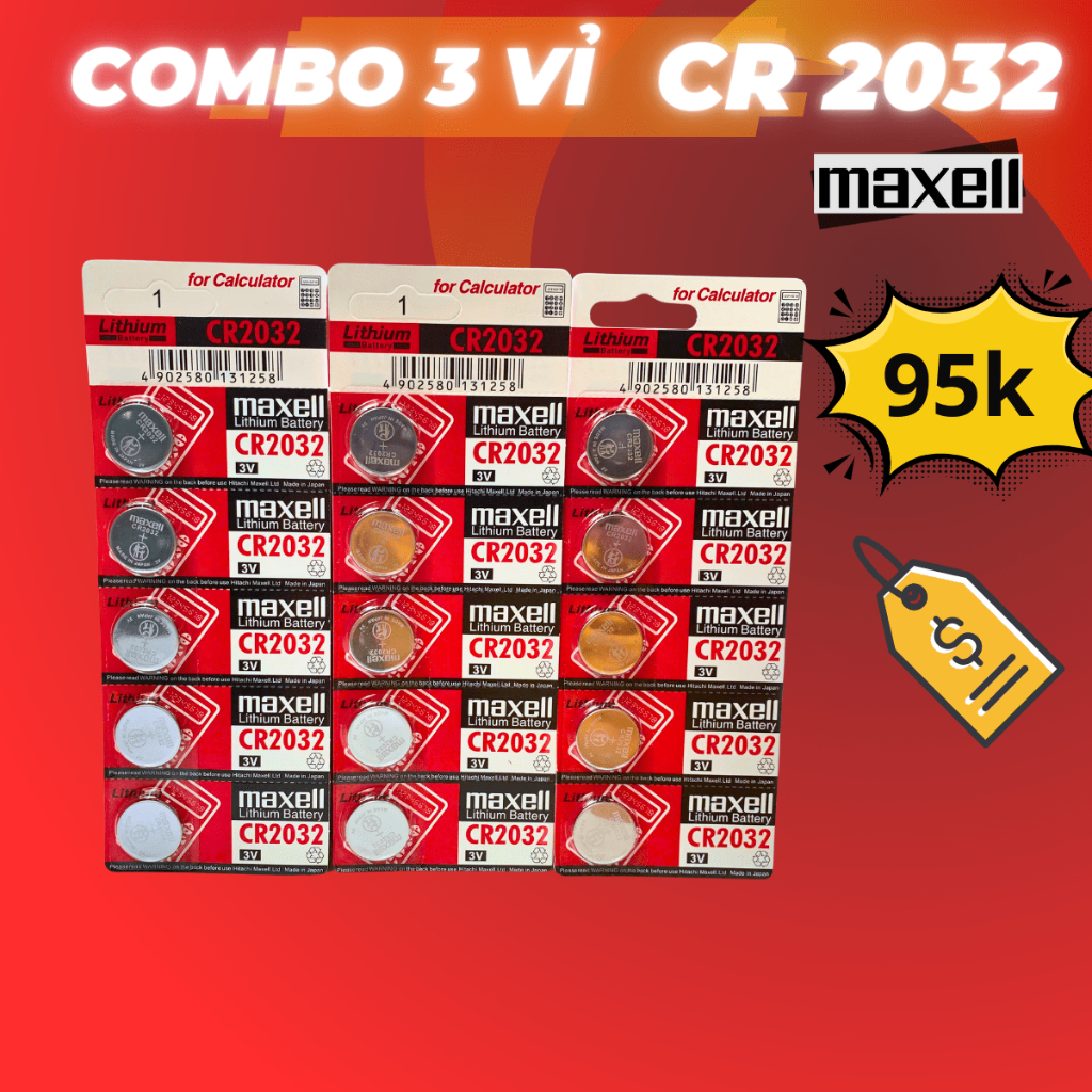 Pin CR2032 3V Dung lượng lớn chính hãng date sử dụng lâu