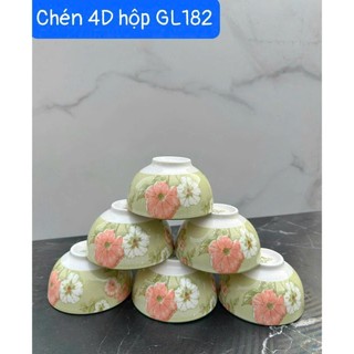 combo 10  chén hoặc 5 chén sứ hoa văn 11.5cm  GL182