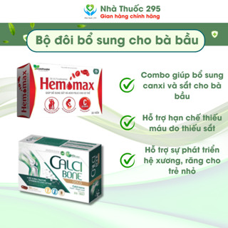 Combo Calci bone gold và Hemomax DANIPHARM, Bộ đôi bổ sung canxi và sắt cho bà bầu