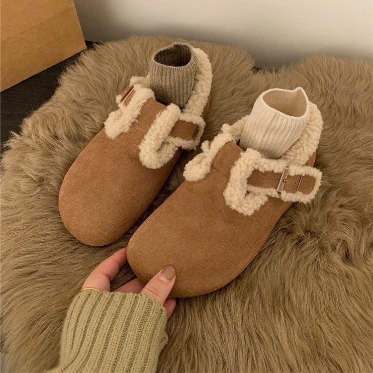   FULLBOX  Giày nữ lông cừu khóa khuy MISA hót trend 