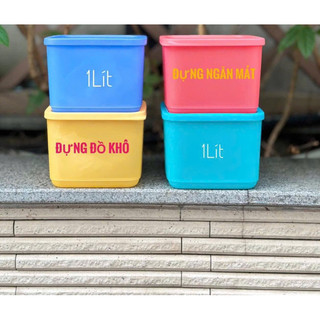 Set 4 hộp trữ mát/khô 1L Tupperware
