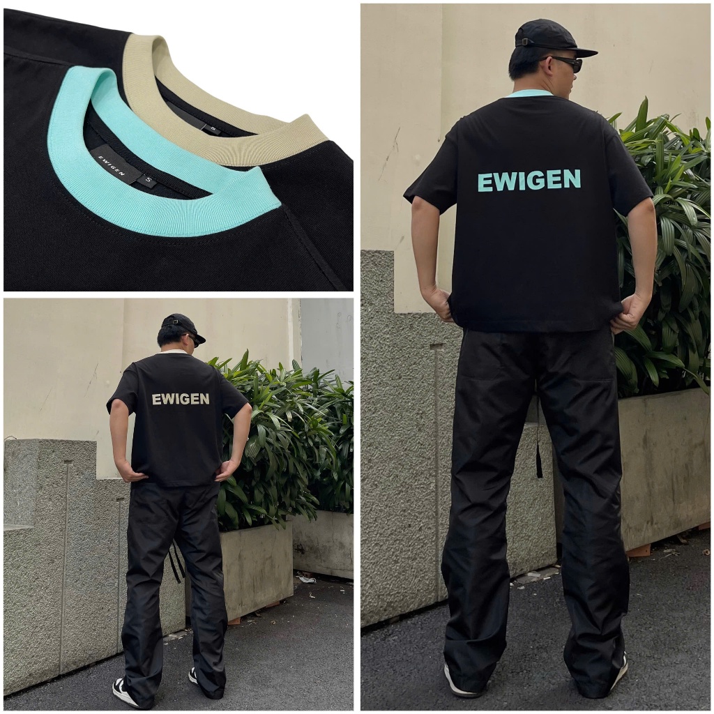 Áo thun nam nữ EWIGEN BOXY T-SHIRT form rộng và ngắn, chất vải dày dặn , đứng form , cotton thoáng m