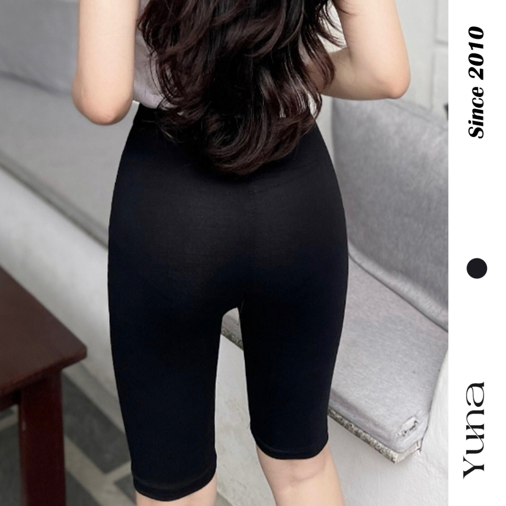 Quần legging ngố Maika nâng mông co dãn 4 chiều, quần biker lửng nữ phụ kiện thời trang YUNA68 Q005