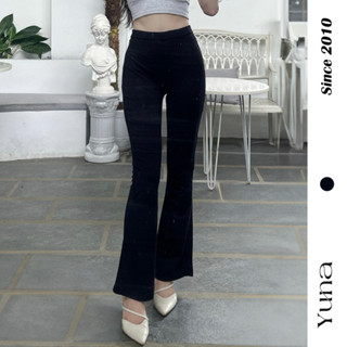 Quần ống loe lưng cao co dãn bốn chiều legging siêu hách dáng, thời trang nữ YUNA Q006