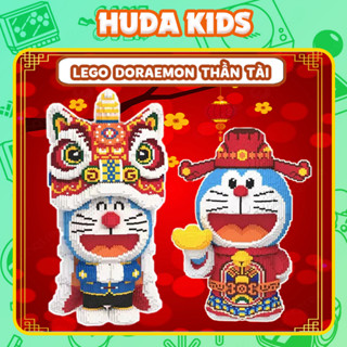 Đồ chơi lắp ráp mô hình doraemon thần tài múa lân đầu lân to khổng lồ 35cm, 40cm, 55cm HUDA KID .