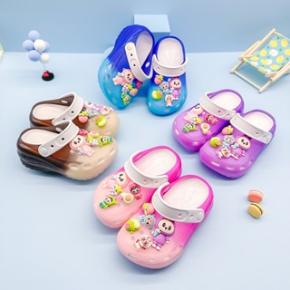 Dép sục Labubu đế độn có đèn phát sáng mẫu mới 2024 hàng nhẹ đế chống trơn cho bé trai bé gái từ 3-15 tuổi