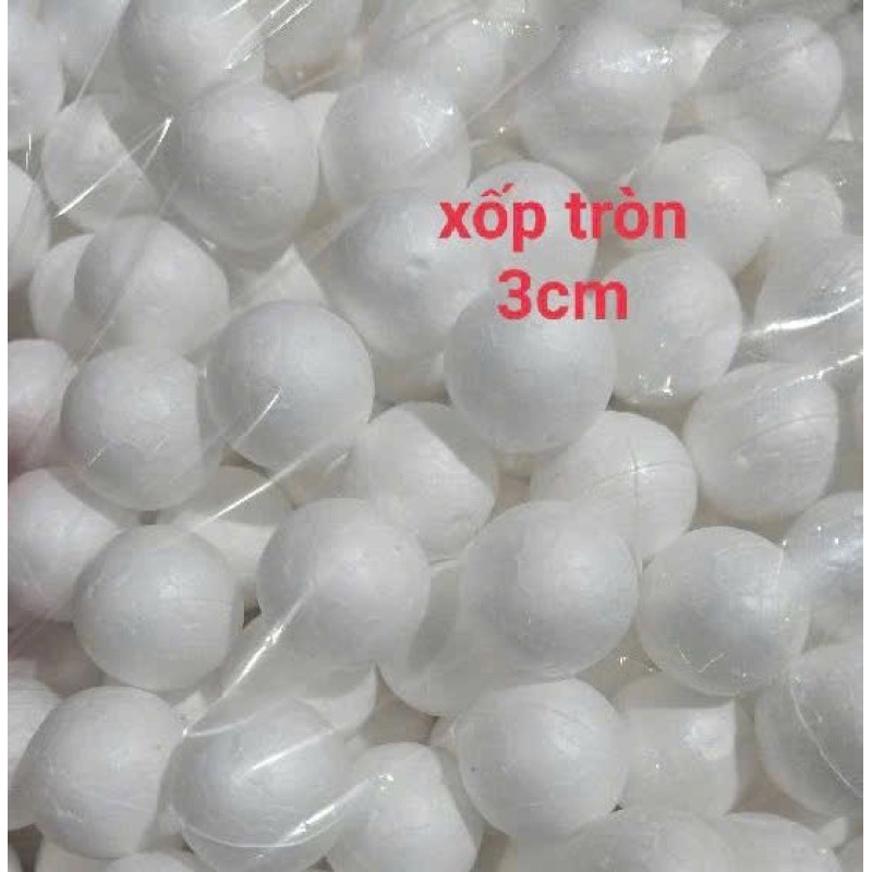 XỐP TRÒN 2.5CM( LÀM TRÁI TẮC)- bịch 10 trái