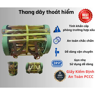 [Móc thép xịn chắc chắn]Thang dây thoát hiểm chống cháy thang dây cứu sinh chiều dài 5m,10m,15m.20m