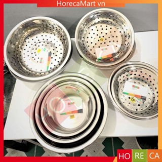 Thau rổ sâu INOX 304 [nhiều size], hàng dày cứng cáp, bóng đẹp, không rỉ sét