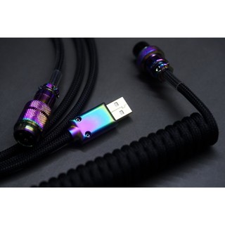 Dây cáp custom cho bàn phím cơ 49Fzone Custom Cable USB - BLACK CHROMA