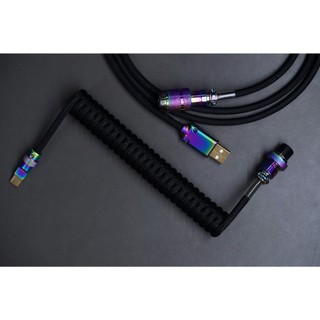 Dây cáp custom cho bàn phím cơ 49Fzone Custom Cable USB - BLACK CHROMA