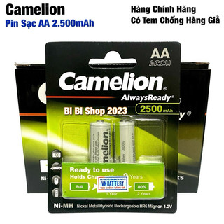 Pin sạc aa camelion 2500mah pin sạc thông minh công suất cao vỉ 2 viên