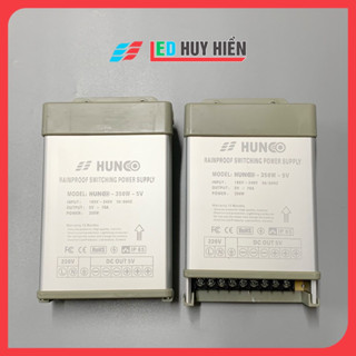 Nguồn led 5V 70A HUNCO ngoài trời có quạt làm mát vỏ nhôm, Nguồn 5V 350W (70A) ngoài trời