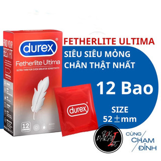 Bao cao su DUREX hộp 12 cái tùy chọn (Durex Performa, Fertherlite, Pleasuremax, Ultima, Kingtex, Invisible)